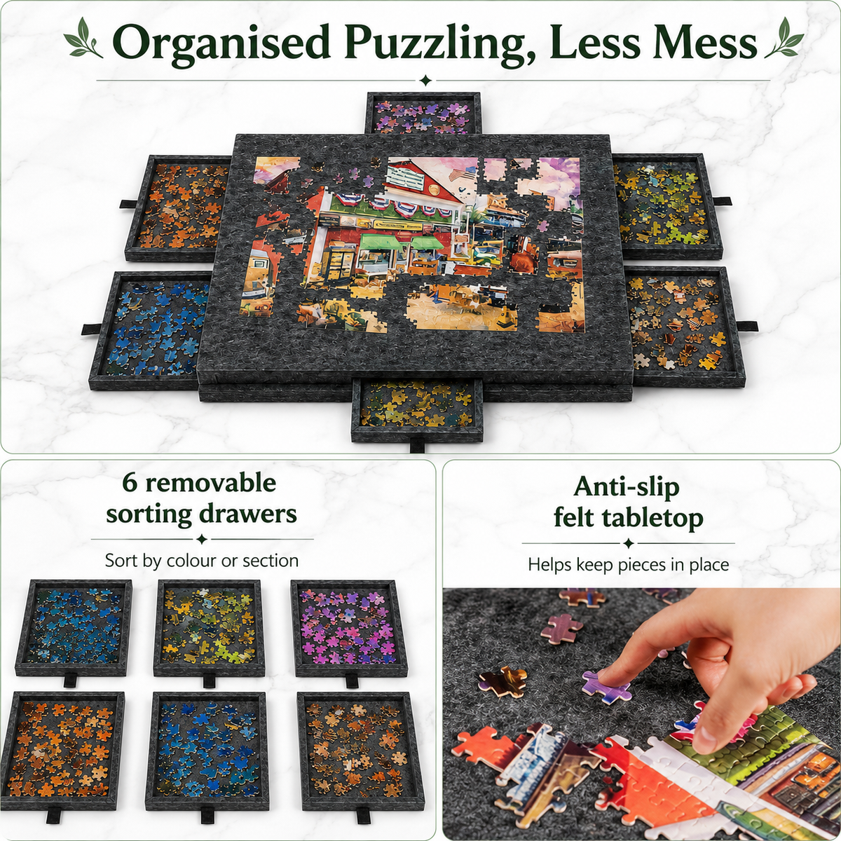 360° Rotating Jigsaw Puzzle Table