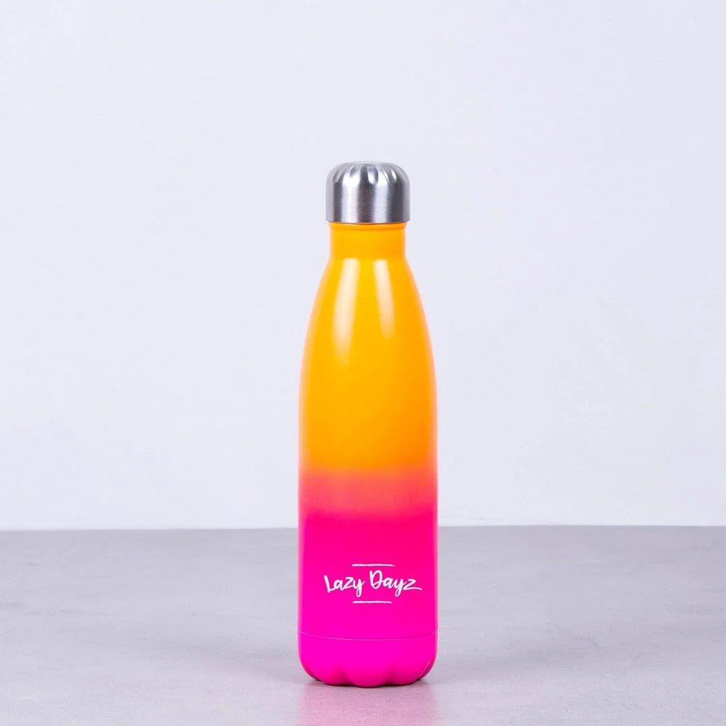 Lazy Dayz Daily Drink Bottle 500ml - Orange Pink Ombre