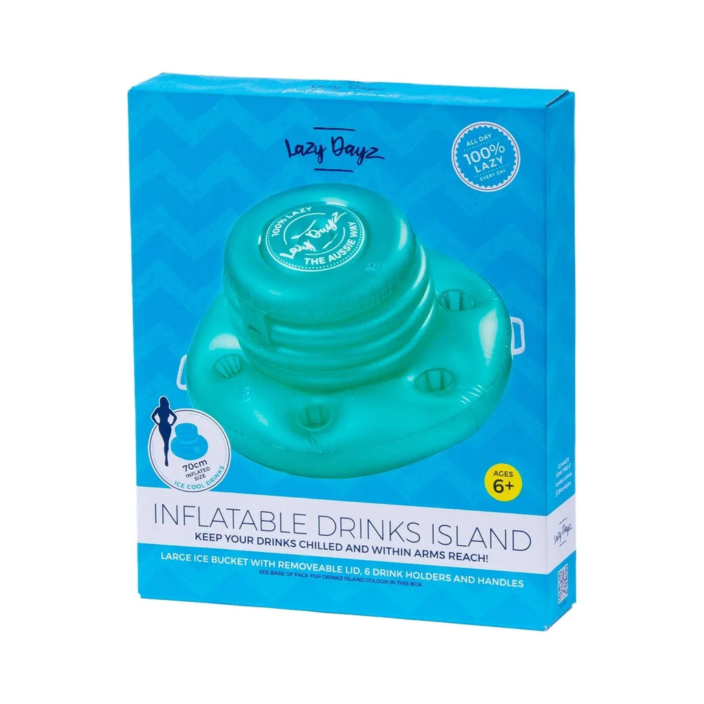 Lazy Dayz Inflatable Drinks Tub, Teal, 70 cm