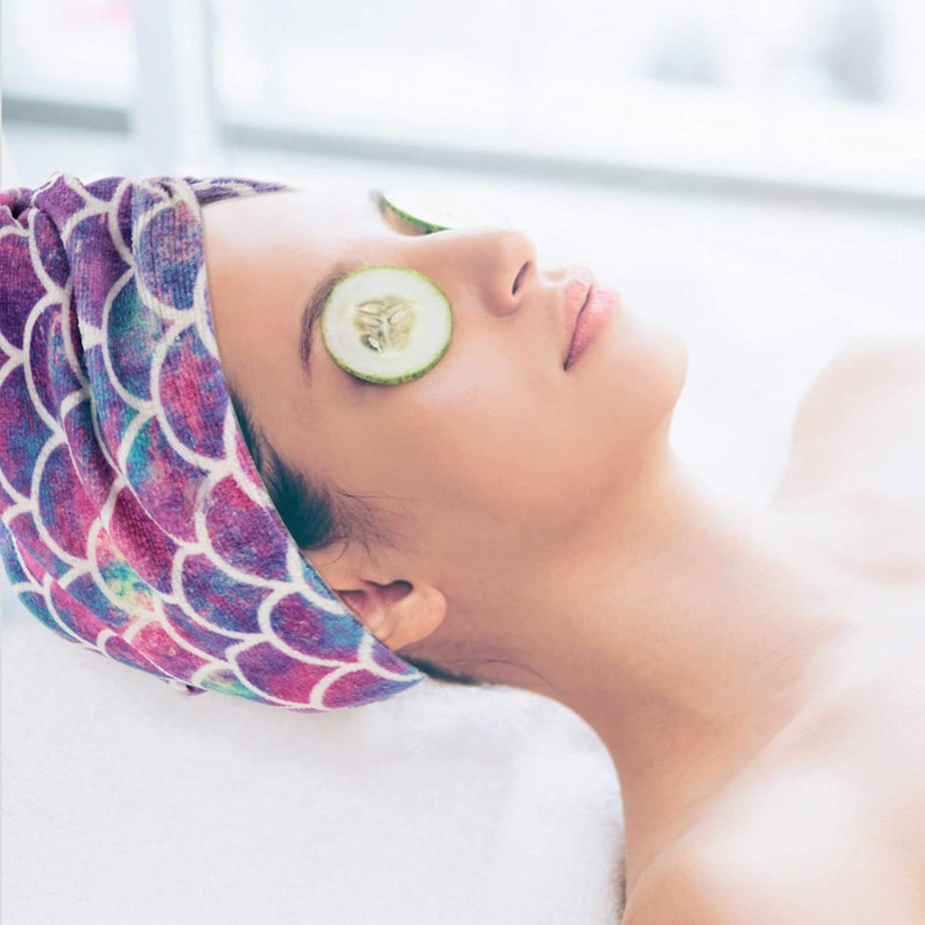 Candoray Microfibre Hair Drying Turban, Fish Scale Texture