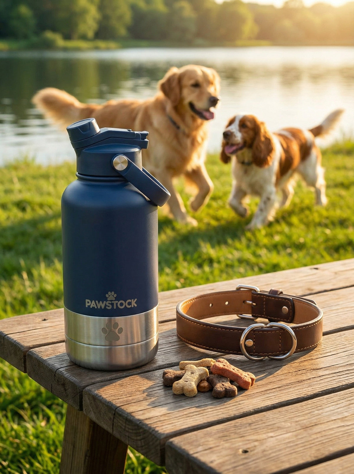 Pawstock 3-in-1 Insulated Dog Water Bottle