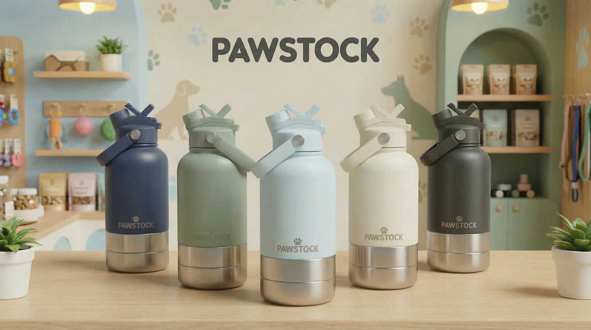 Pawstock 3-in-1 Insulated Dog Water Bottle