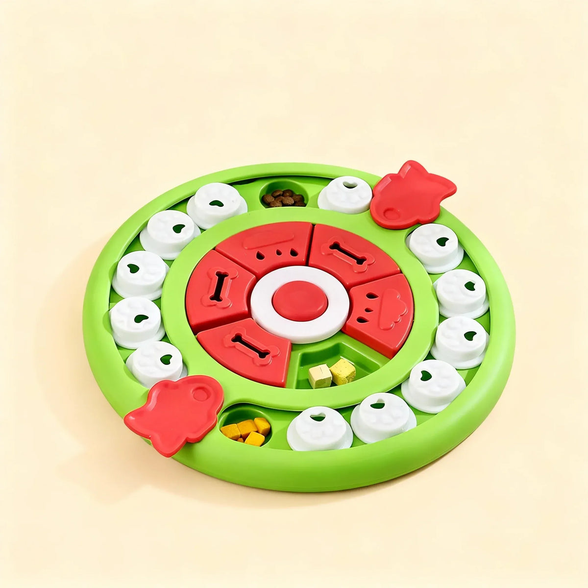 Pawstock Pizza Puzzle Slow Feeder Toy, Green