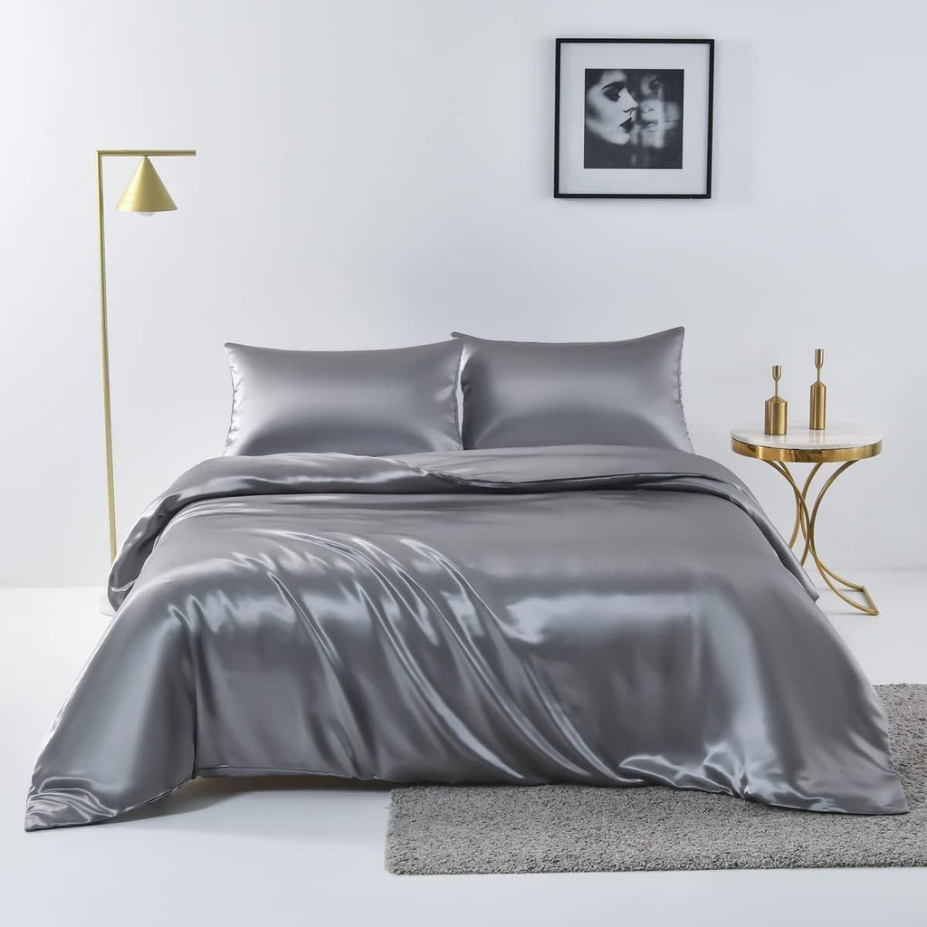Satin Quilt Cover Set, 3 Pieces