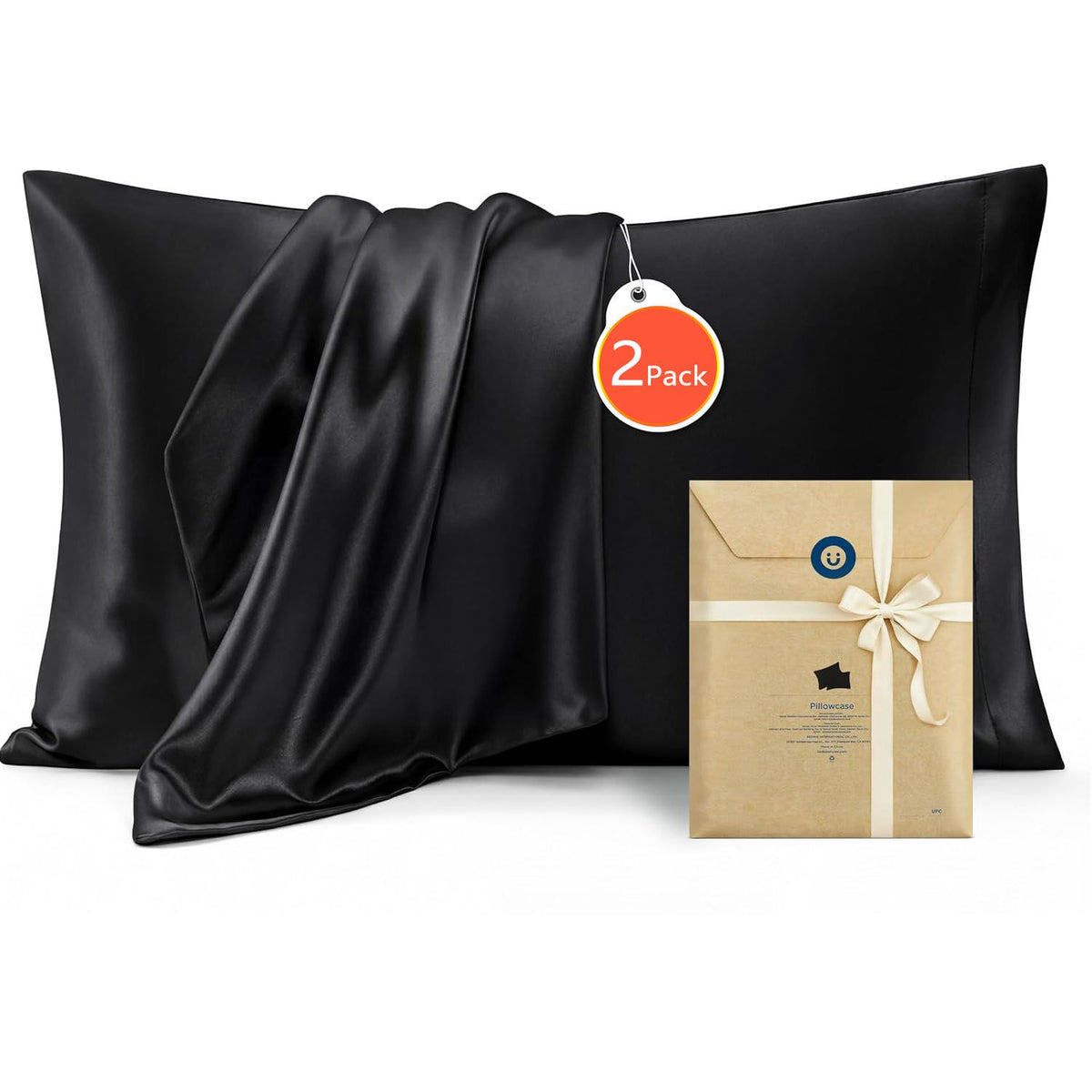 Satin Pillowcases, 2 Pack, Standard 48 x 74 cm