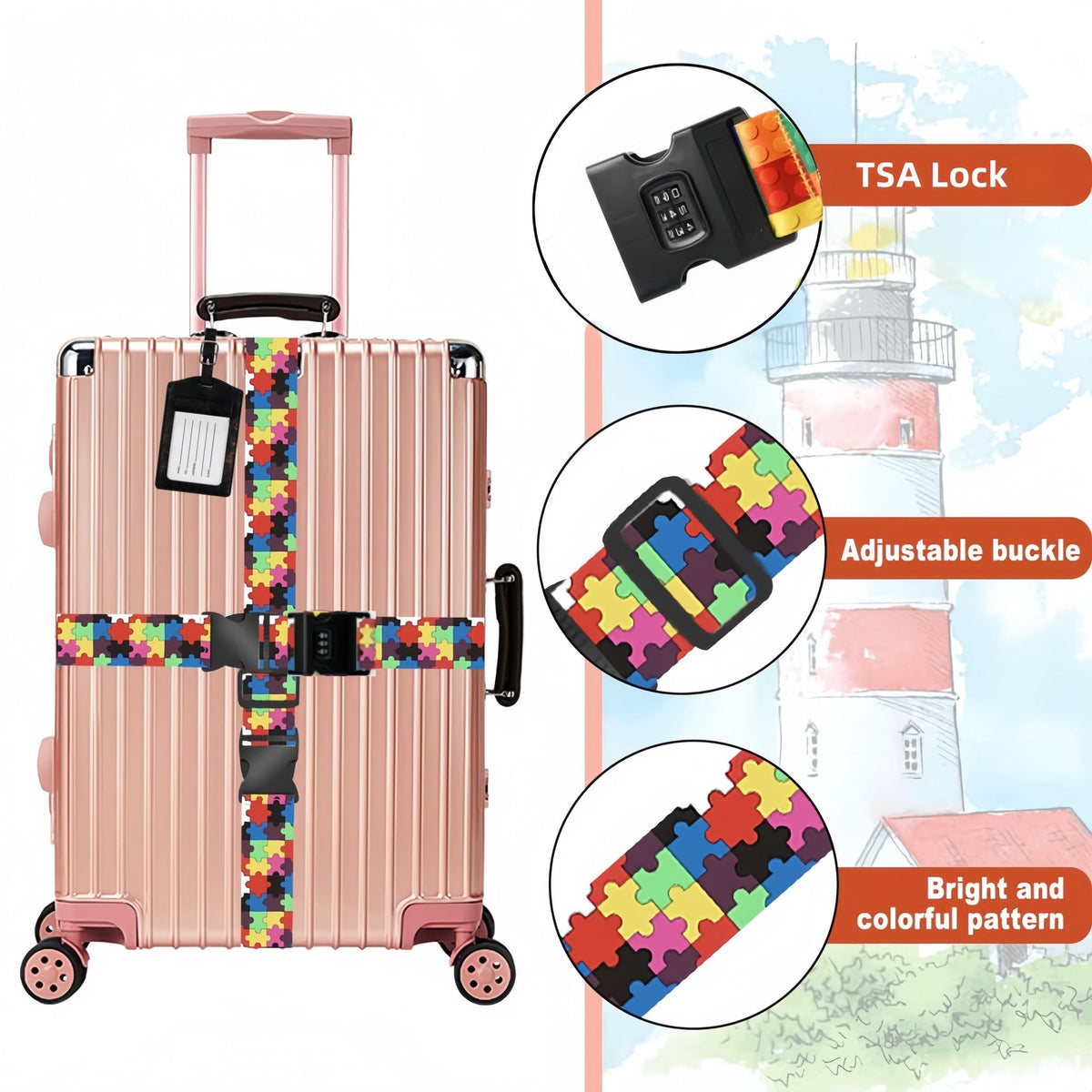 Luggage Accessories Set – 4 Pack Travel Kit with Luggage Tags