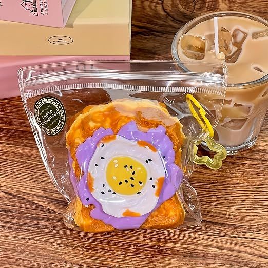 Creative Fried Egg Toast Slow-Rising Stress-Relieving Toy