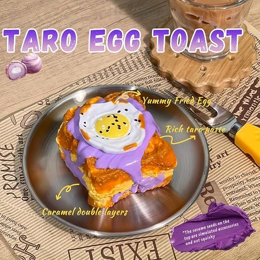 Creative Fried Egg Toast Slow-Rising Stress-Relieving Toy