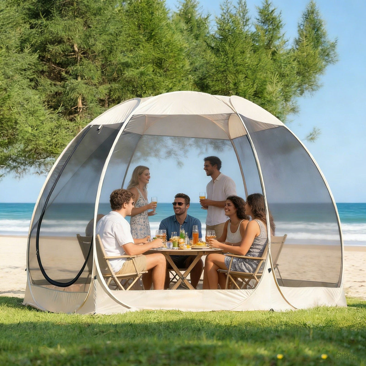 Large 3m Pop Up Screen House Tent