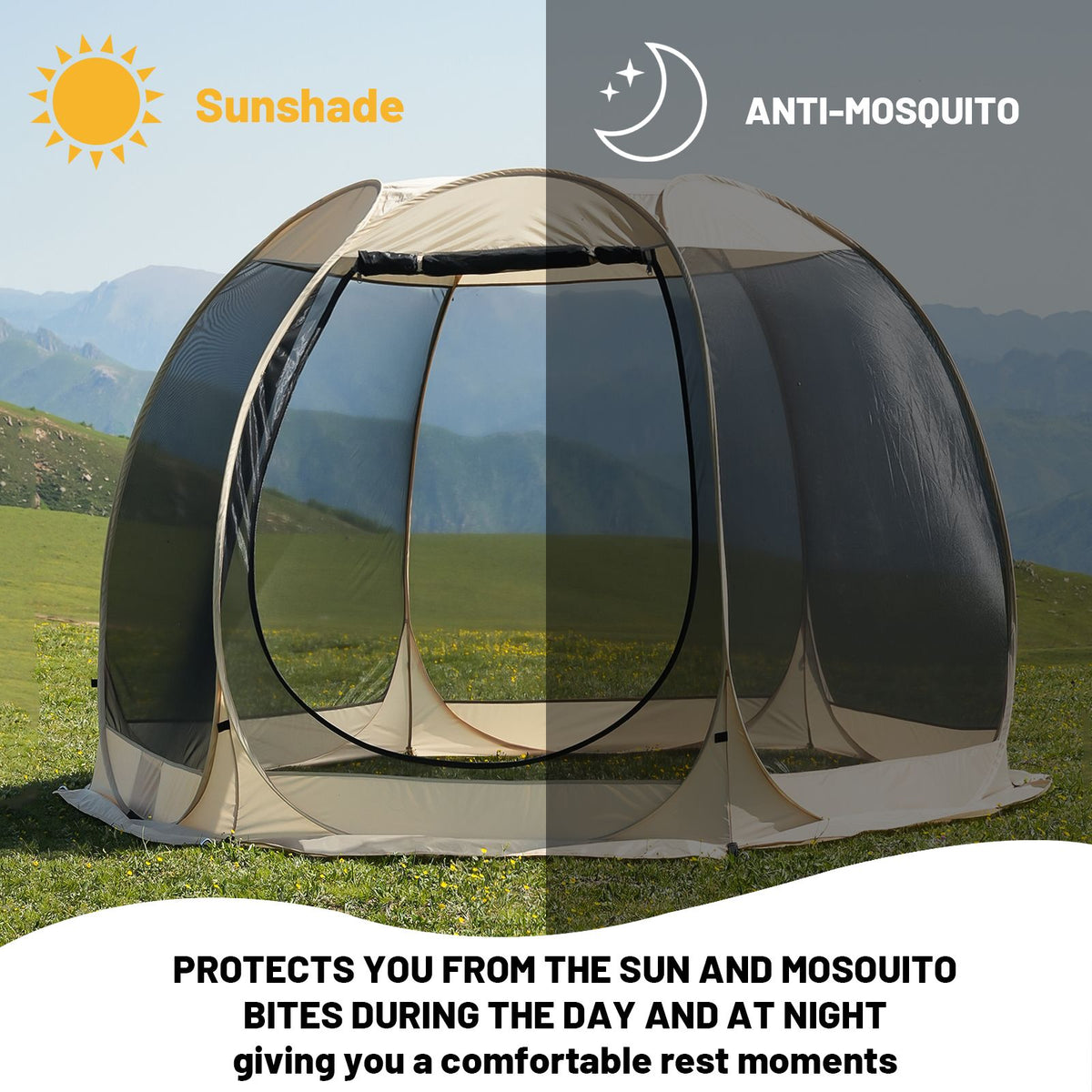 Large 3m Pop Up Screen House Tent