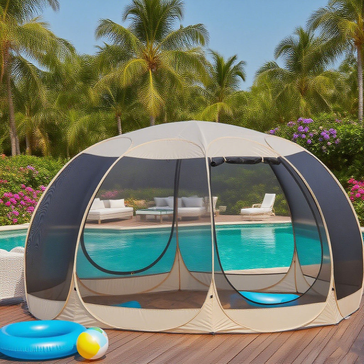 Pop Up Screen House Tent 3x3m