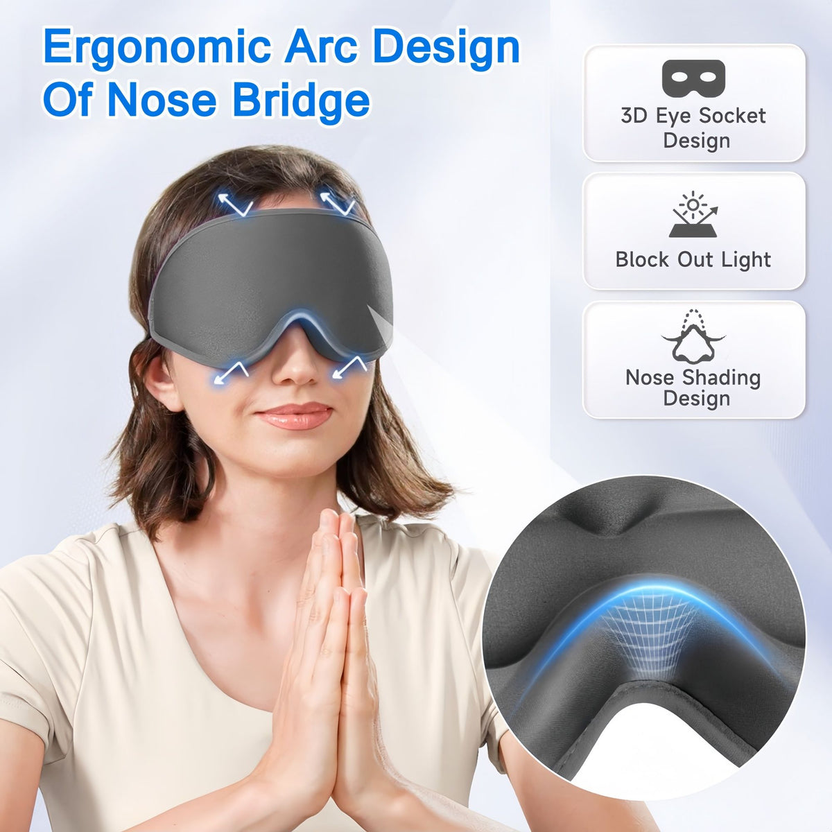Travel Kit with Neck Pillow, Inflatable Footrest and Eye Mask