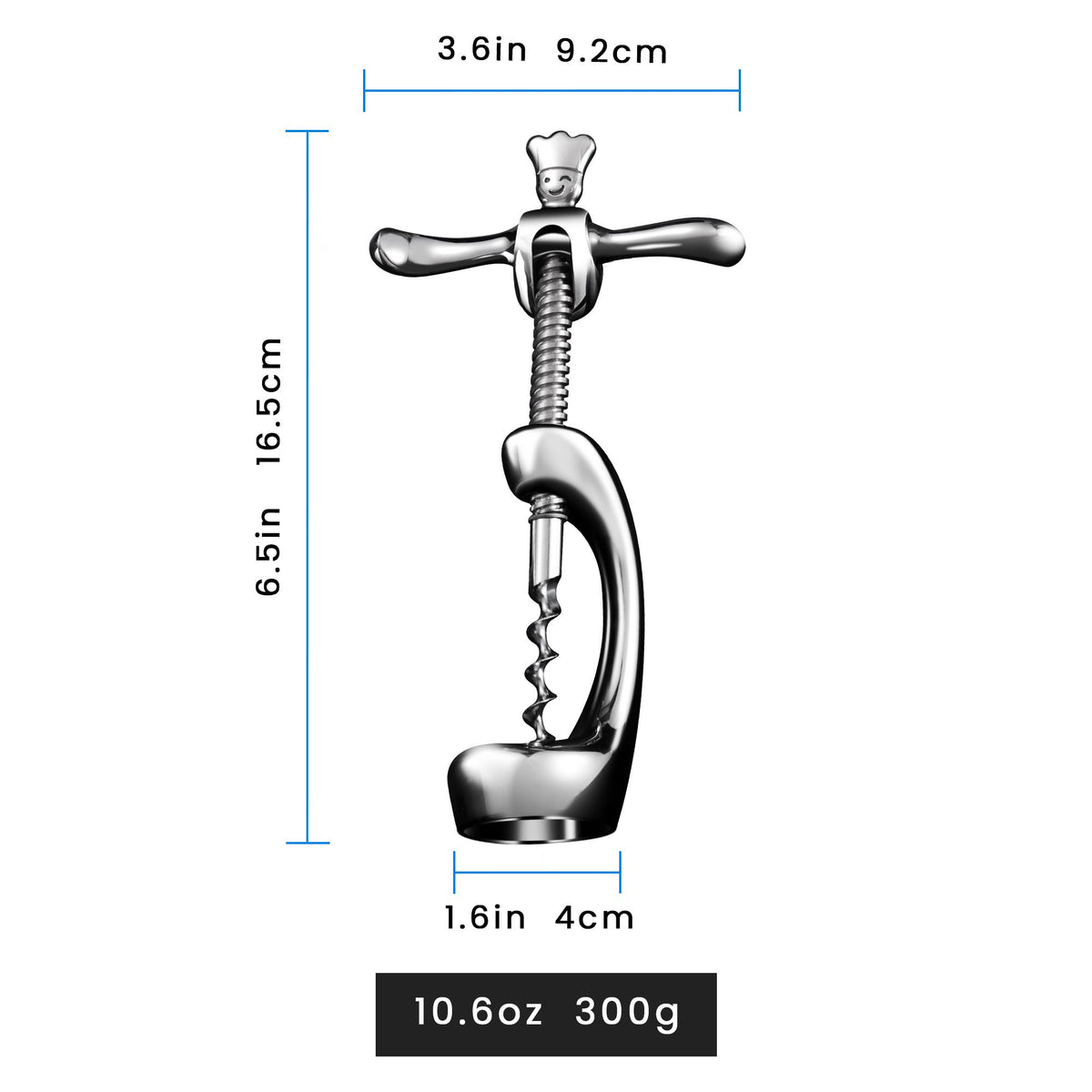 Gourmet Easy Stainless Steel Heavy-Duty Corkscrew
