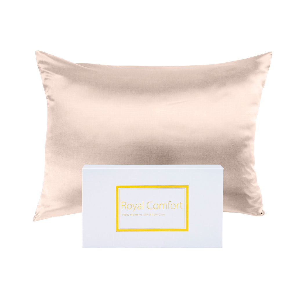 Royal Comfort Mulberry Soft Silk Hypoallergenic Pillowcase Twin Pack 51 x 76cm