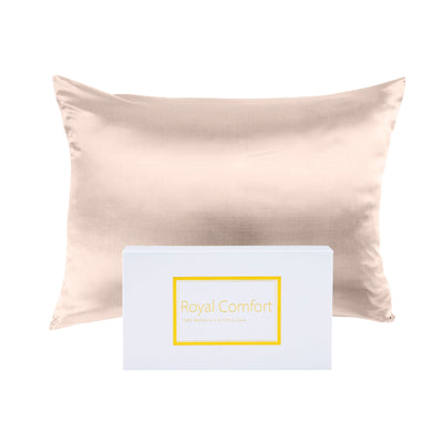 Royal Comfort Mulberry Silk Pillowcase Twin Pack, Blush