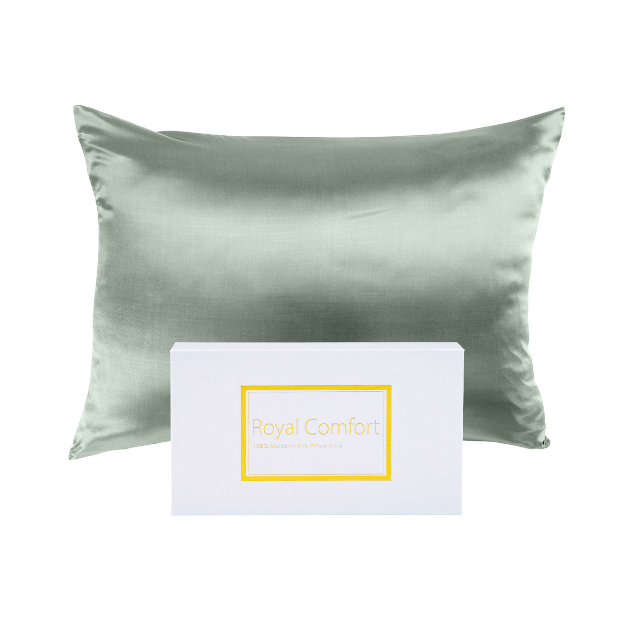 Royal Comfort Mulberry Silk Pillowcase, 51 x 76 cm, Sage