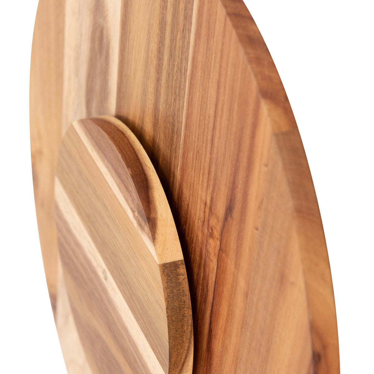 Bread and Butter 18 Inch Print Wooden Lazy Susan Tray - White