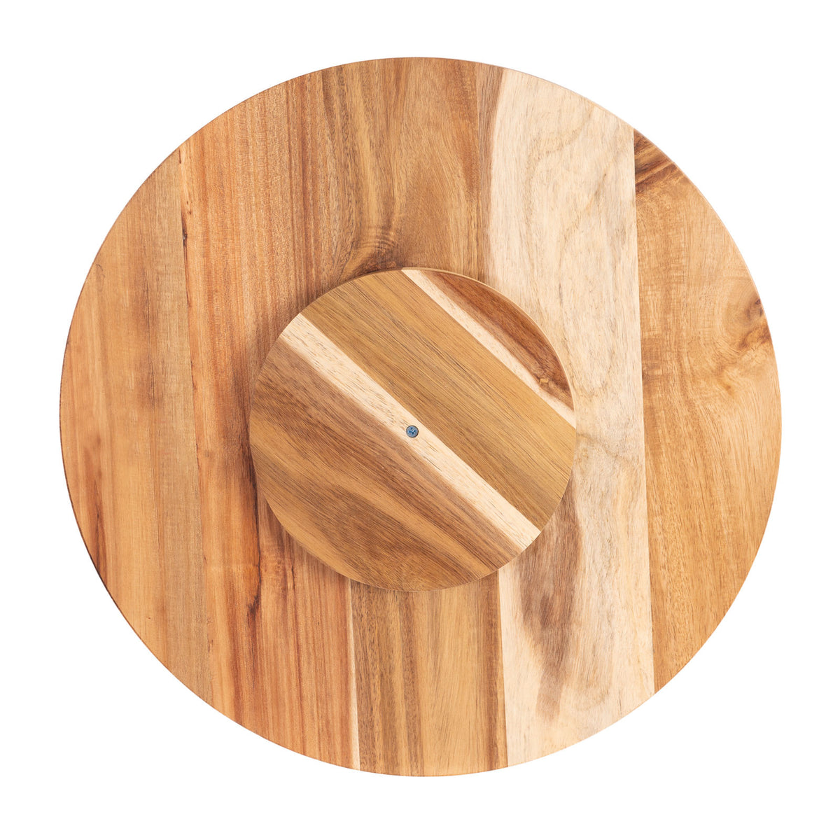 Bread and Butter Acacia Lazy Susan with Tree Pattern, 46 cm