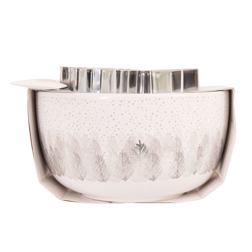 Bread and Butter Christmas Tree Mixing Bowl Set with Spatula and Cutters