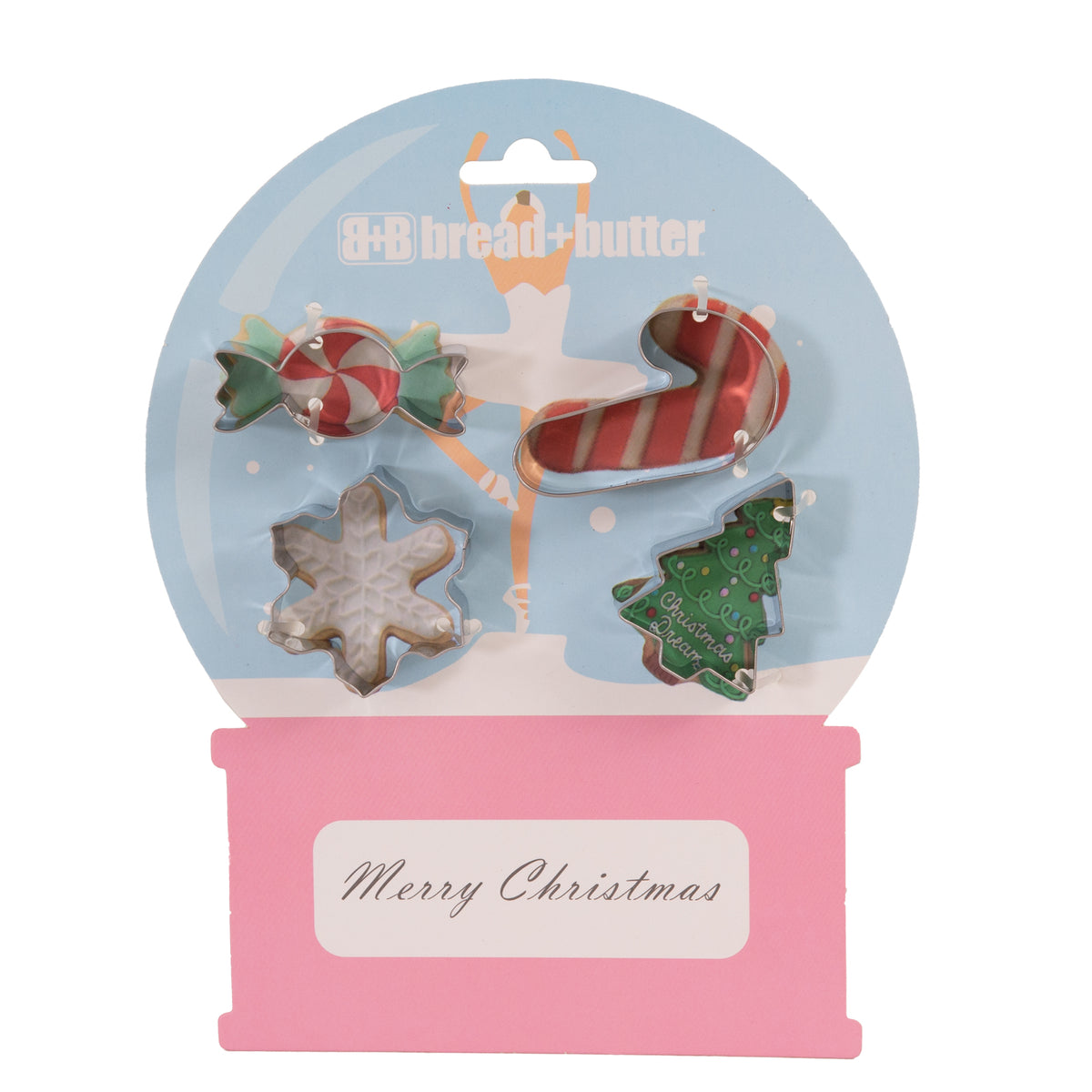 Bread and Butter Christmas Cookie Cutters, Set of 4