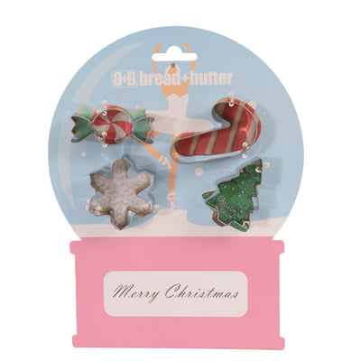 Bread and Butter Christmas Cookie Cutters, Set of 4