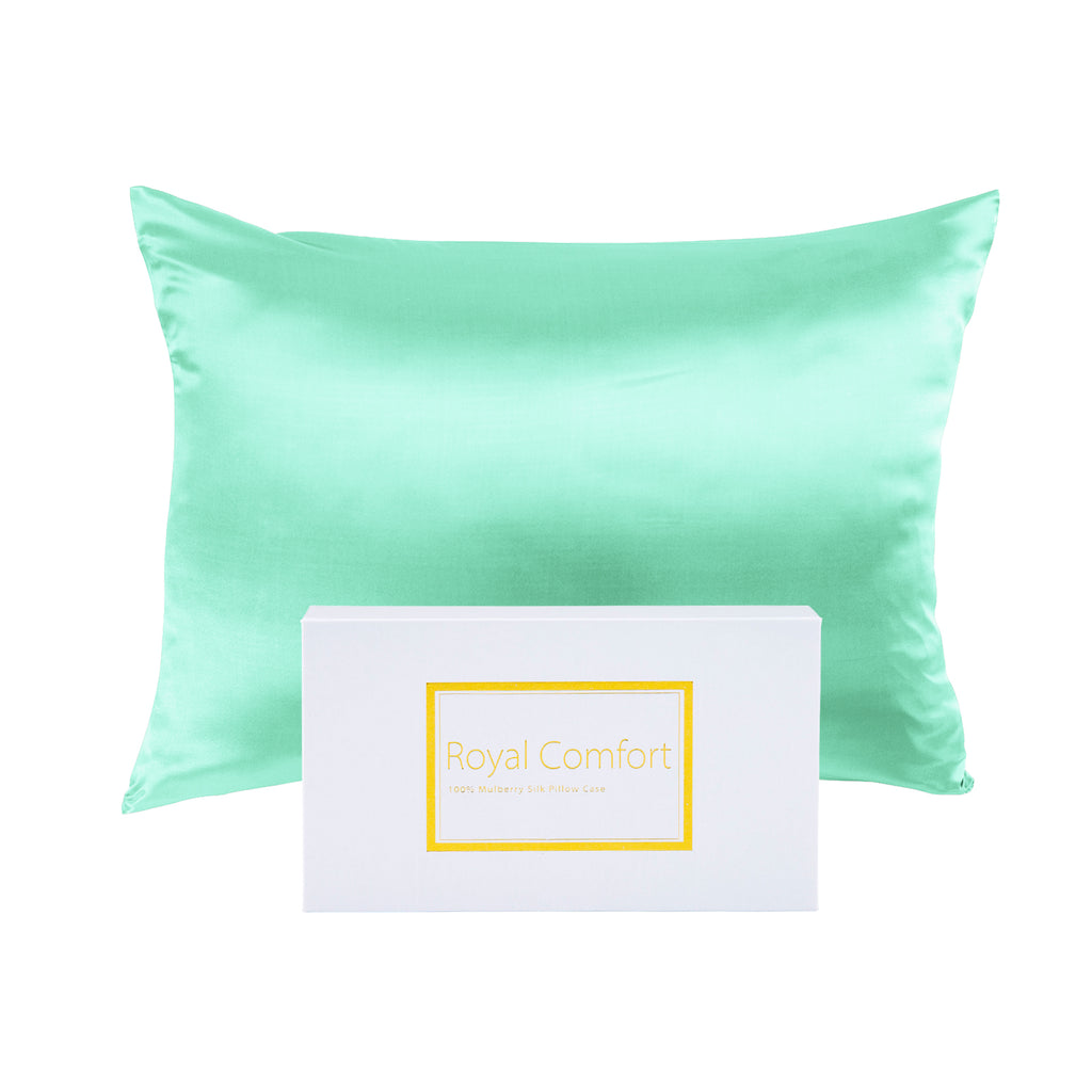 Royal Comfort Mulberry Soft Silk Hypoallergenic Pillowcase Twin Pack 51 x 76cm