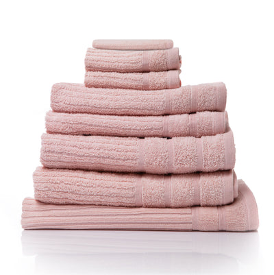 Royal Comfort Eden 8 Piece Egyptian Cotton Towel Set, Blush