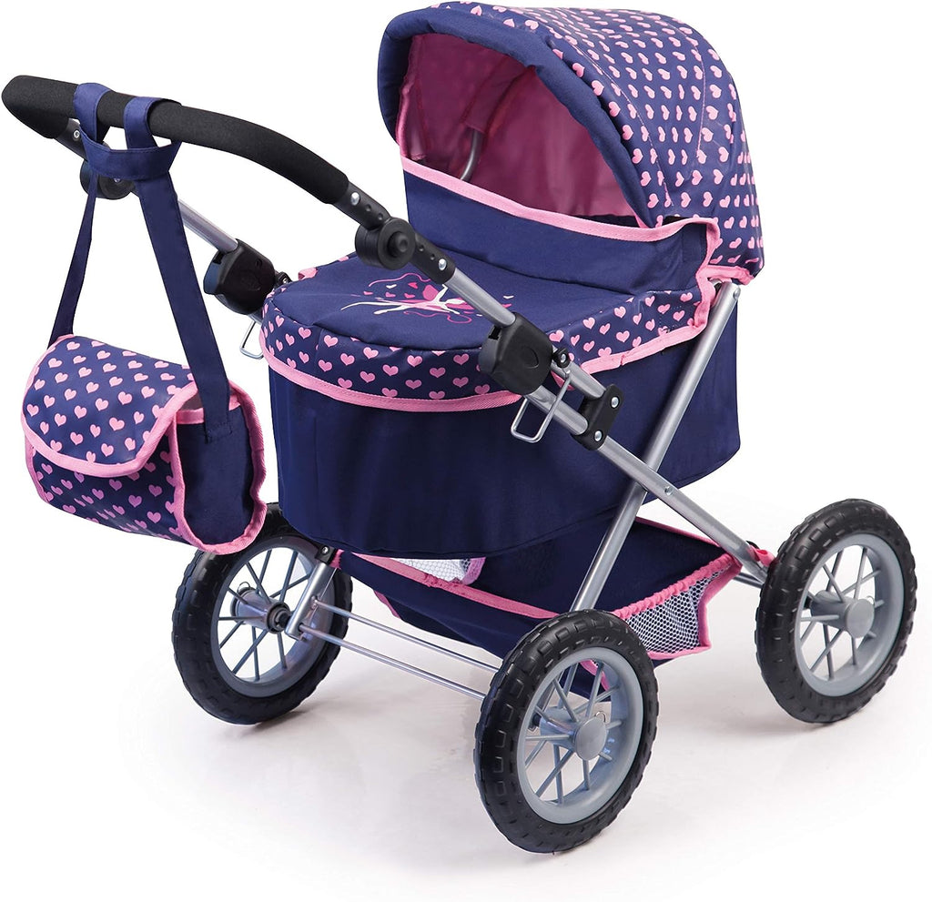 Trendy Dolls Pram, Foldable with Height-Adjustable Handle