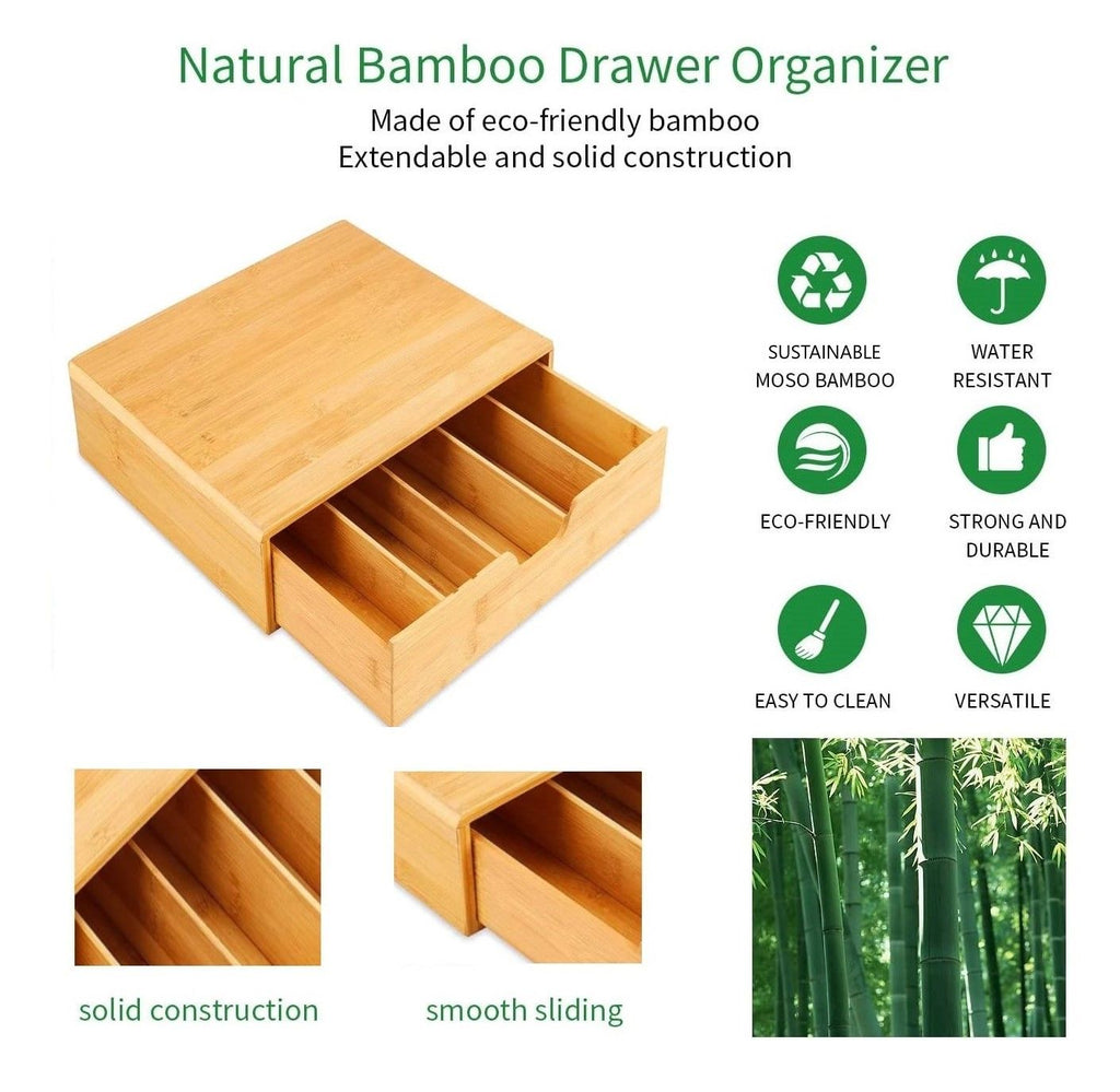 Carla Home Bamboo Coffee Pod Drawer Organiser