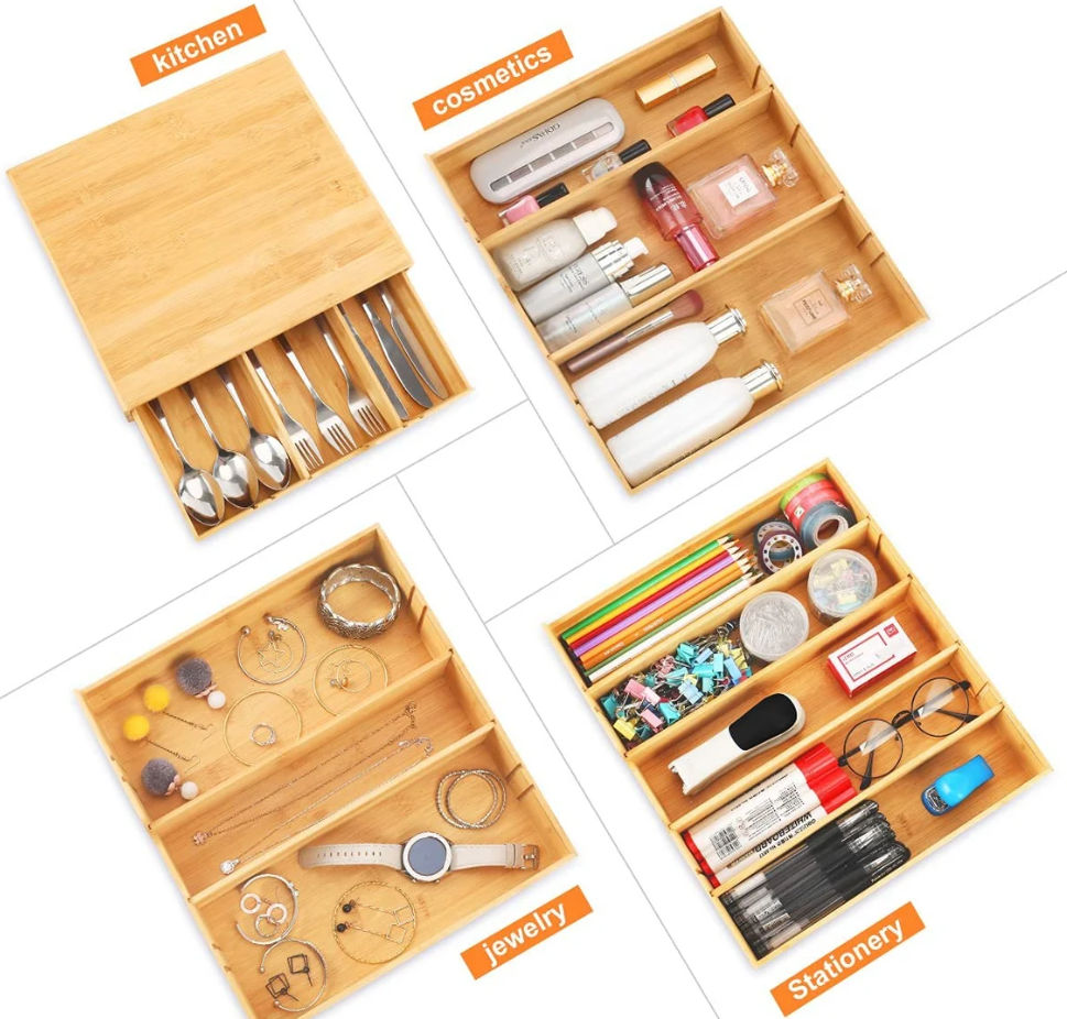 Carla Home Bamboo Coffee Pod Drawer Organiser