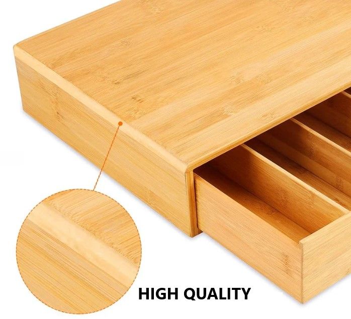 Carla Home Bamboo Coffee Pod Drawer Organiser