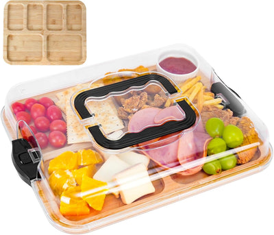 CARLA HOME Bamboo Charcuterie Board with Lid & Handle ideal Gift