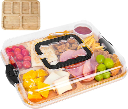 CARLA HOME Bamboo Charcuterie Board with Lid & Handle ideal Gift