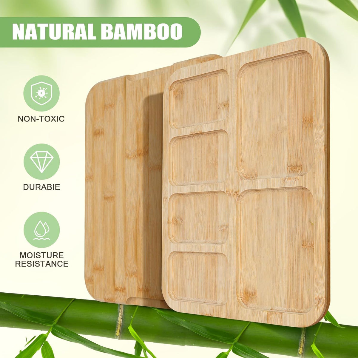 CARLA HOME Bamboo Charcuterie Board with Lid & Handle ideal Gift