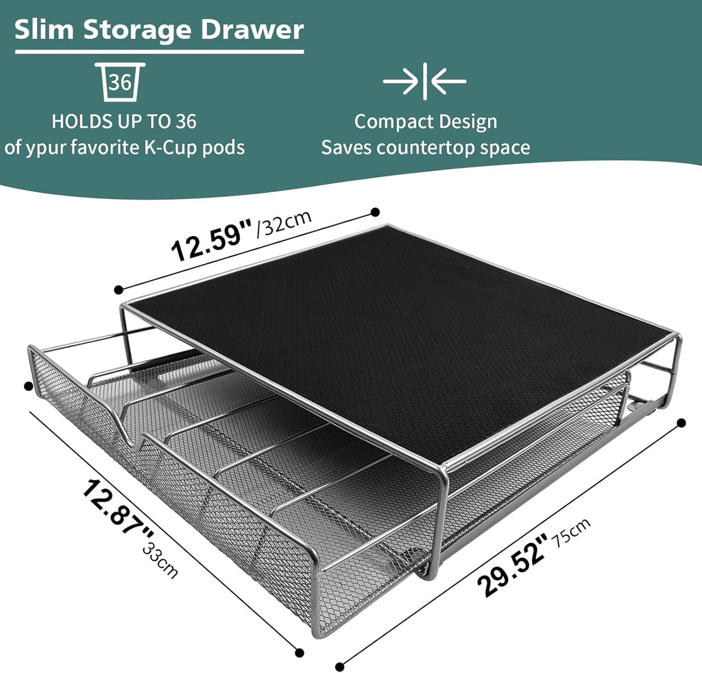 CARLA HOME Coffee Pod Drawer, Holds 36 Pods