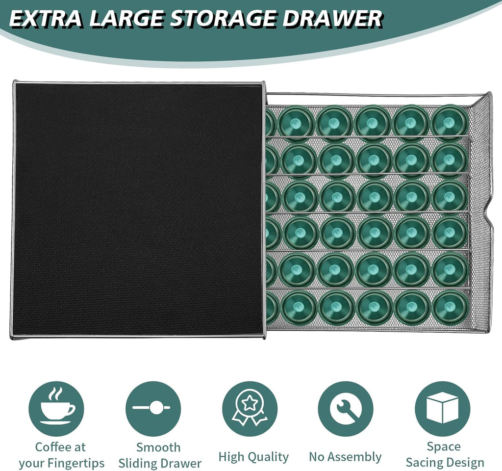 CARLA HOME Coffee Pod Drawer, Holds 36 Pods