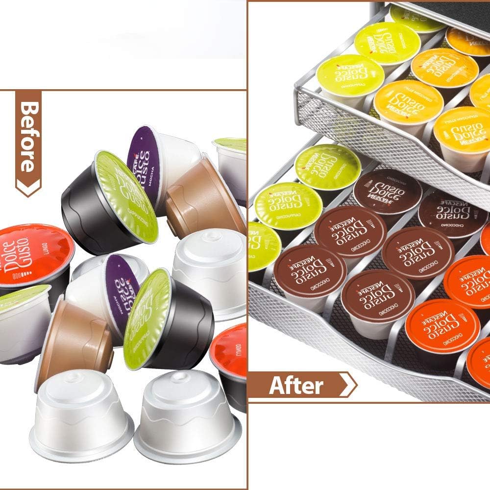 CARLA HOME 2 Tier Coffee Pod Drawer, Holds 72 Pods