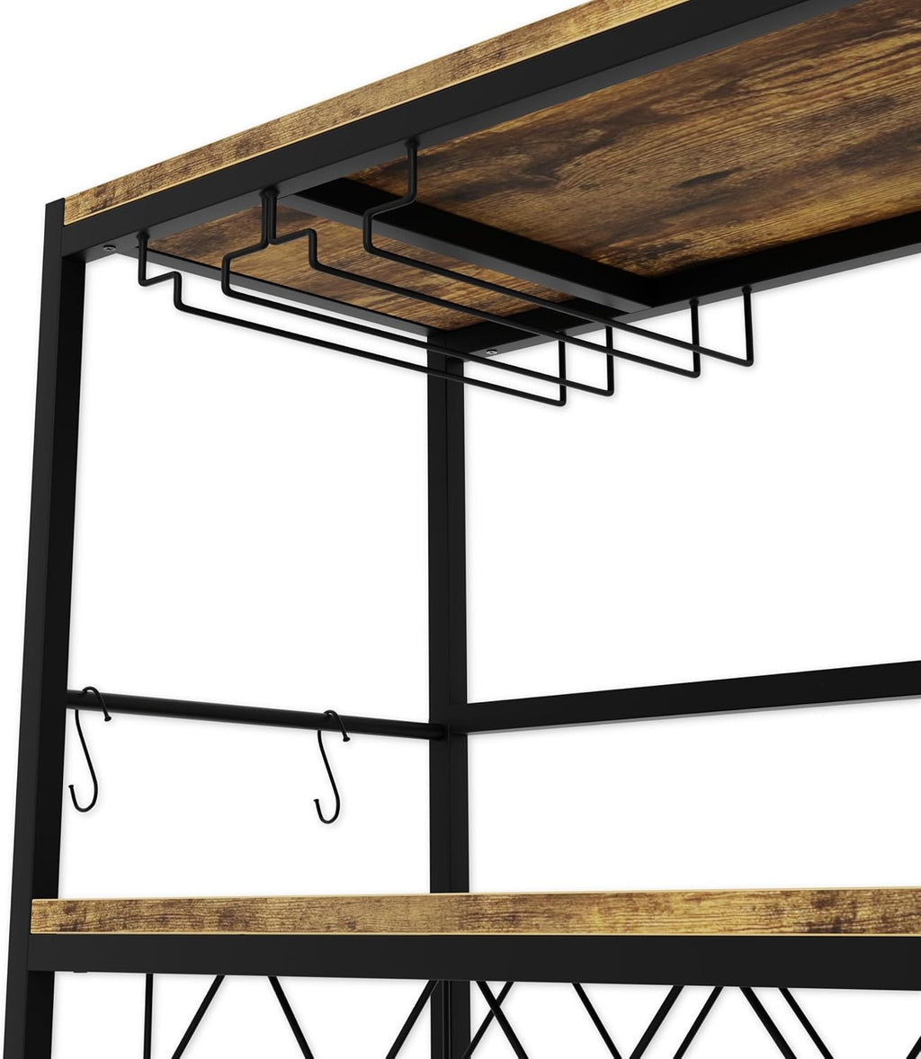 CARLA HOME Large Wine Rack with Glass Holder