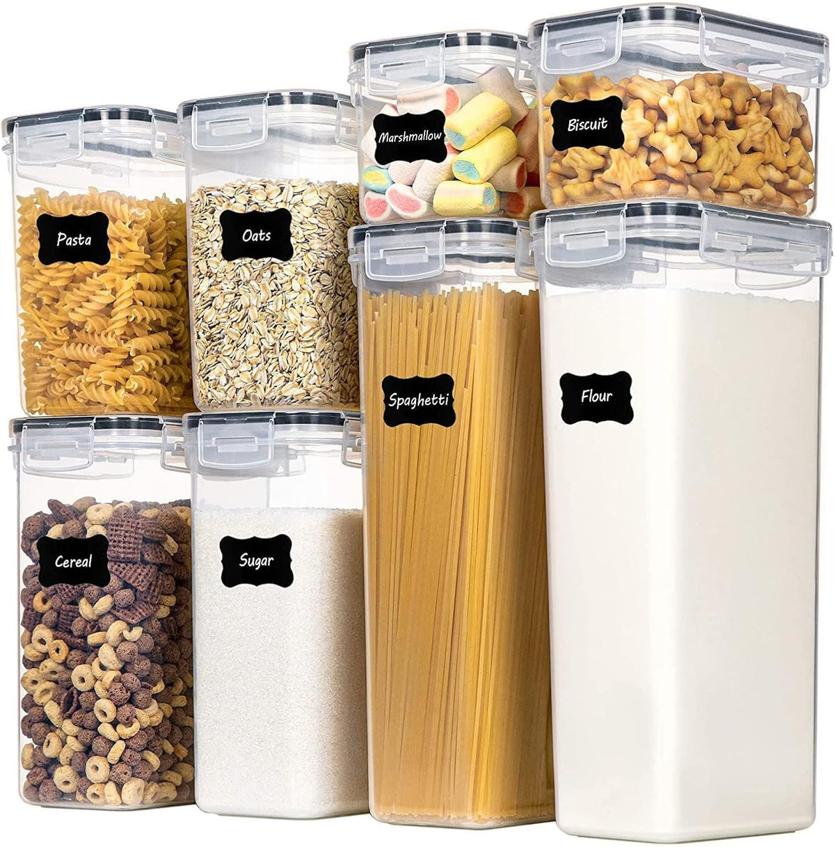 CARLA HOME 8 Piece Airtight Food Storage Containers Set with