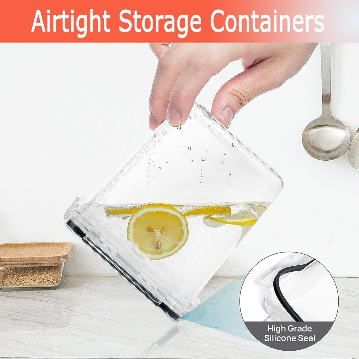 CARLA HOME 8 Piece Airtight Food Storage Containers Set with