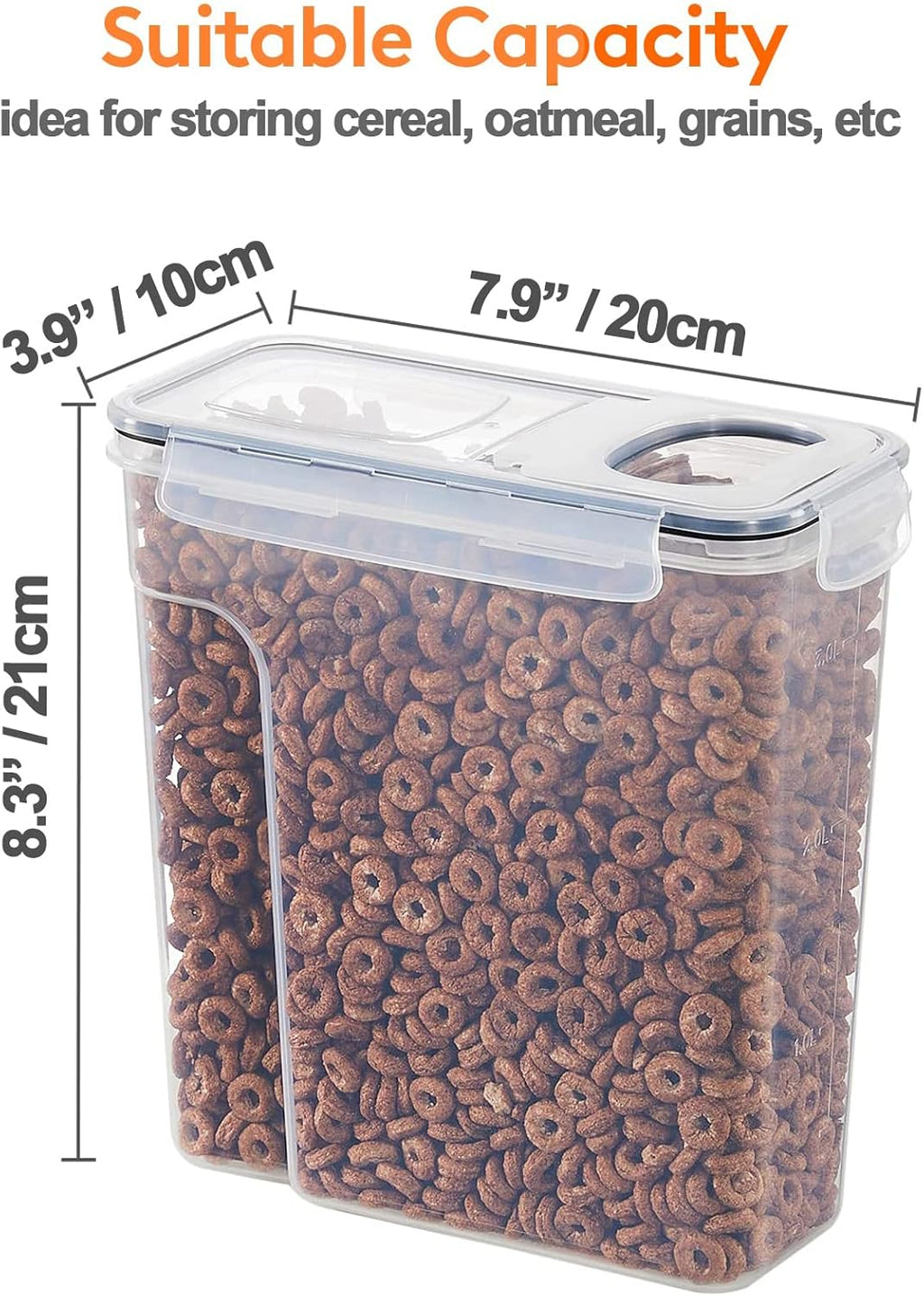 CARLA HOME Airtight Cereal Storage Containers BPA-Free Food