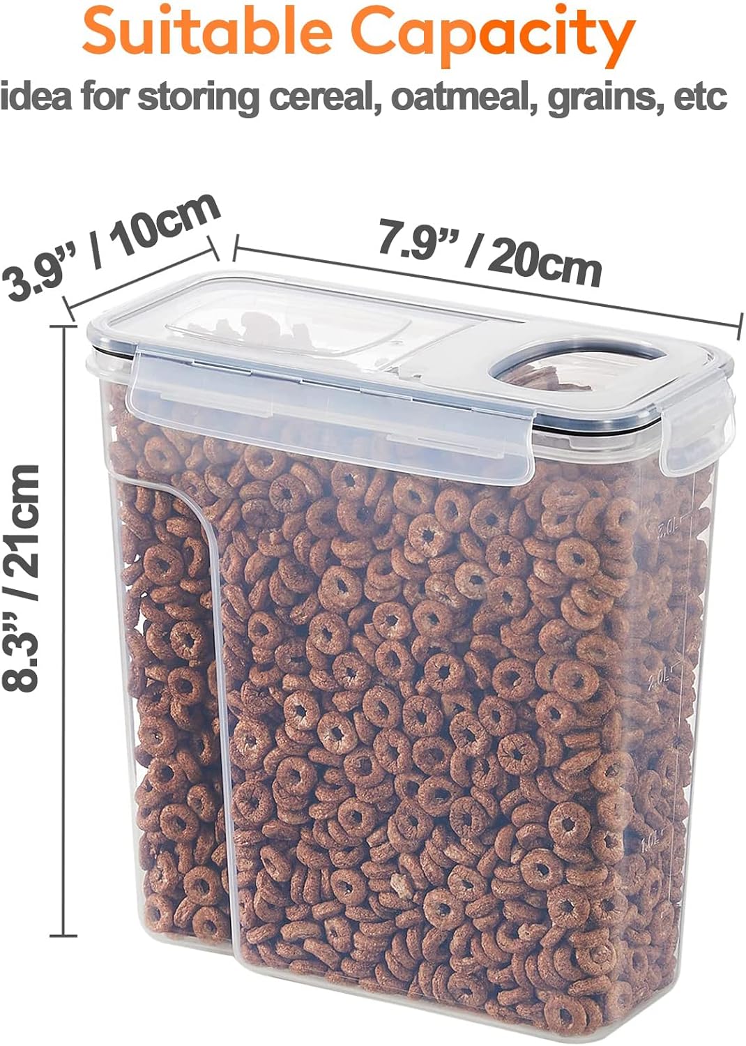 CARLA HOME Airtight Cereal Storage Containers BPA-Free Food