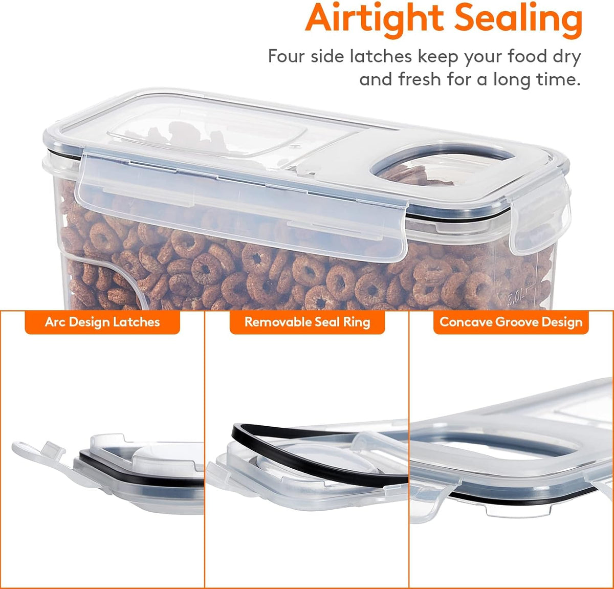 CARLA HOME Airtight Cereal Storage Containers BPA-Free Food