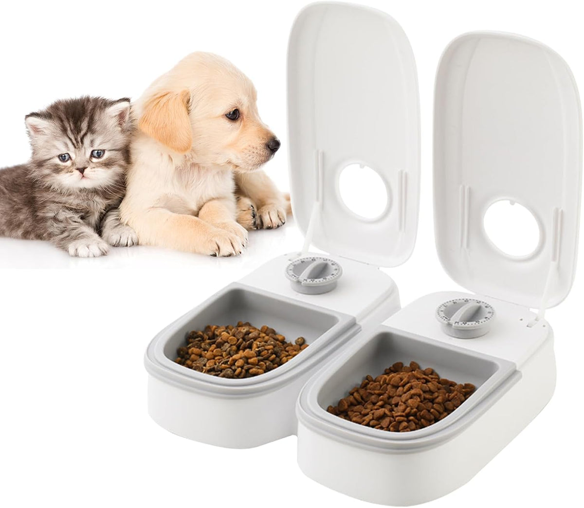 CARLA HOME 2 Meal Automatic Pet Feeder with Timer