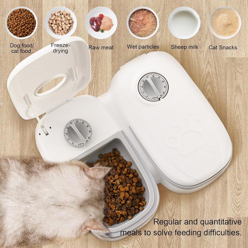 CARLA HOME 2 Meal Automatic Pet Feeder with Timer