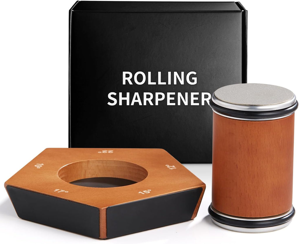 CARLA HOME Rolling Knife Sharpener with Magnetic Angle Stand