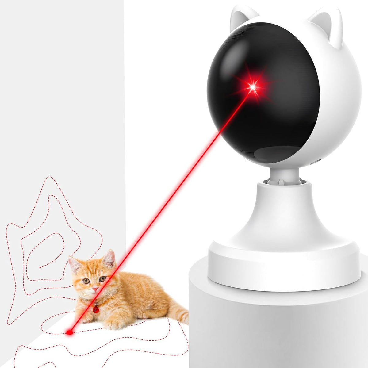 CARLA HOME Interactive Laser Toy for Cats with Adjustable Angle
