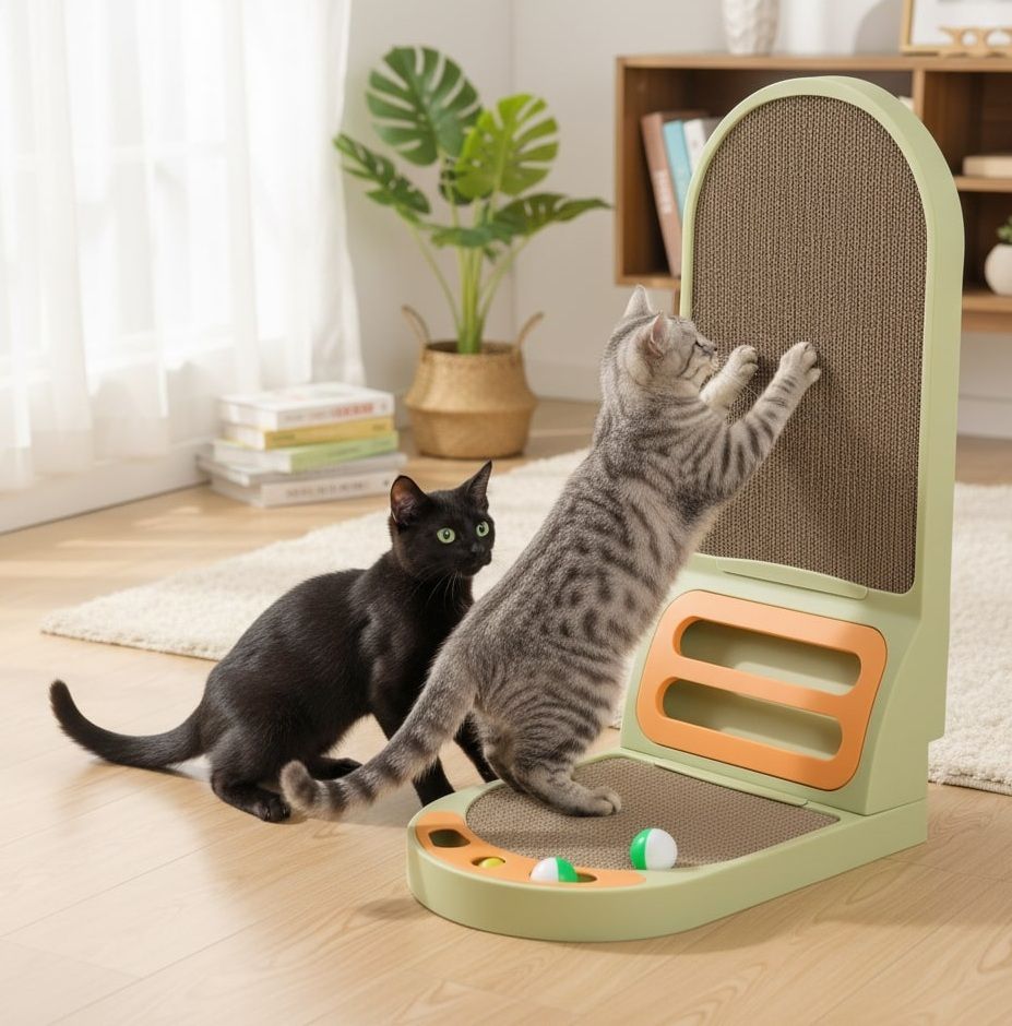 CARLA HOME Vertical Cat Scratching Board with Durable Cardboard