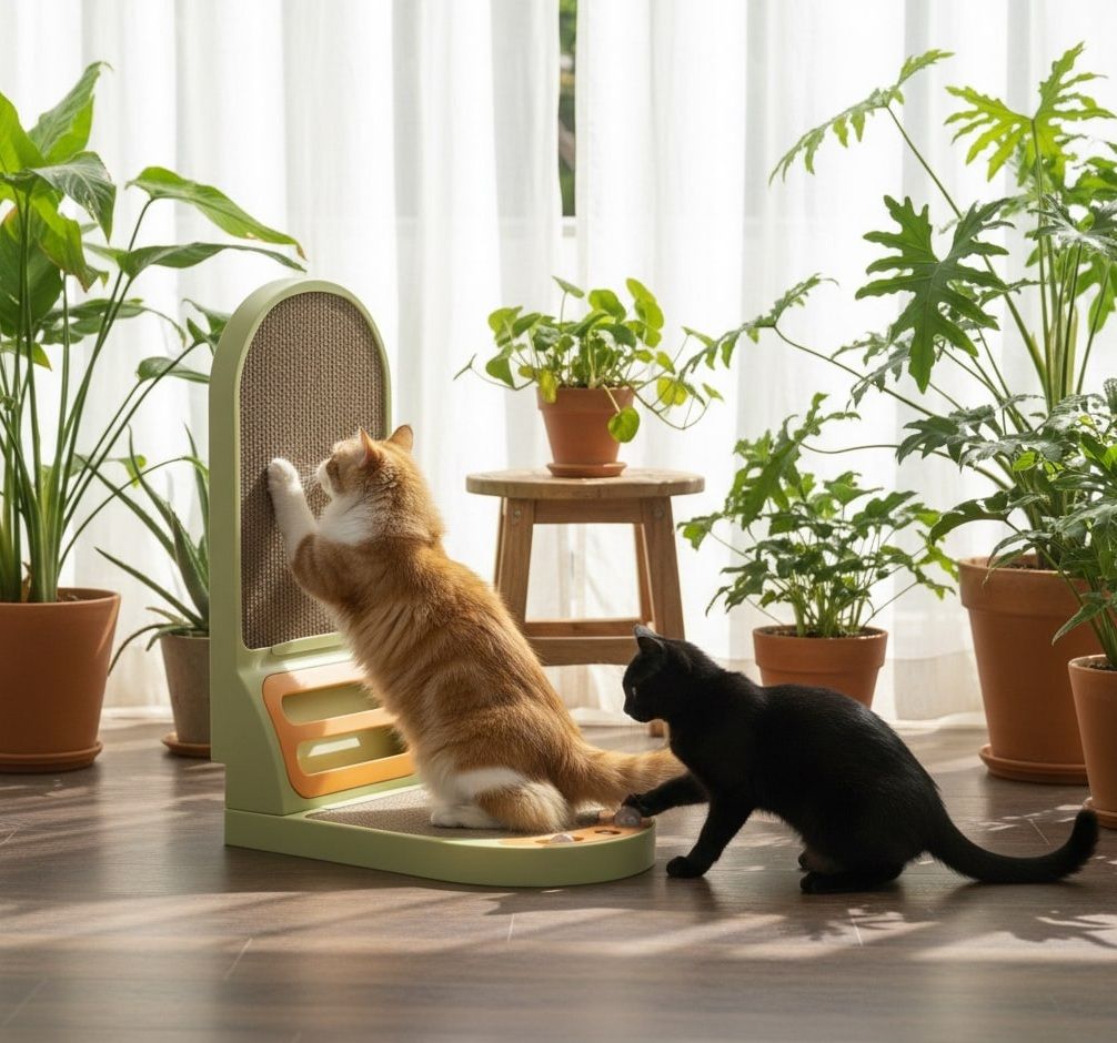 CARLA HOME Vertical Cat Scratching Board with Durable Cardboard