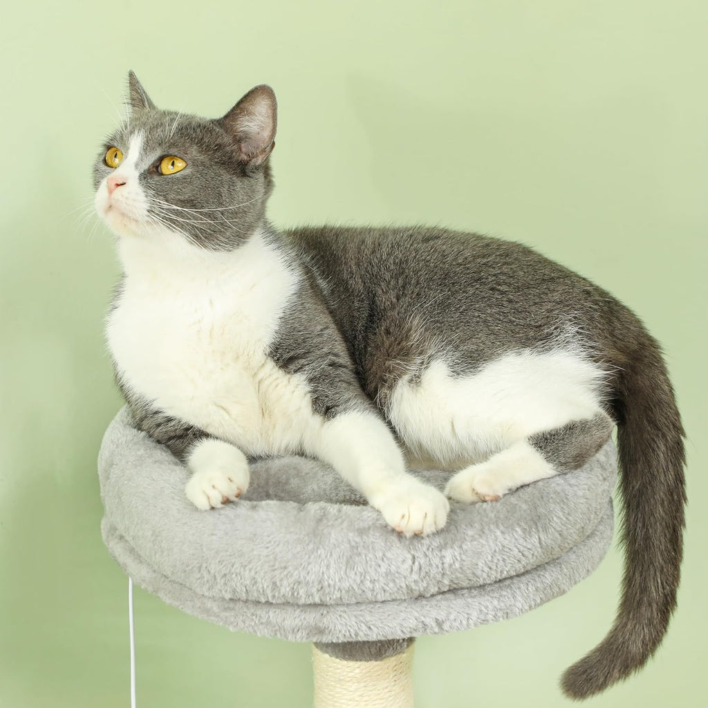 CARLA HOME Large Cat Tree Tower for Indoor Cats with Plush Perch